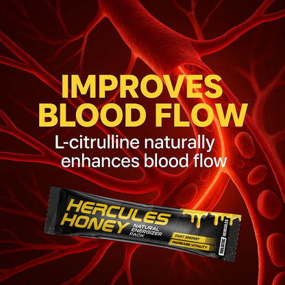Hercules Natural Honey Sticks 6-in-1 Herbal Performance Blend (16 Count)