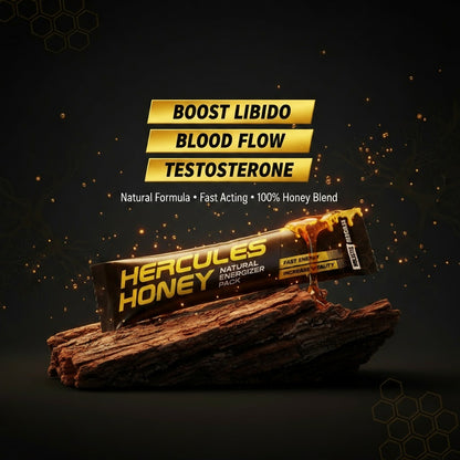 Hercules Natural Honey Sticks 6-in-1 Herbal Performance Blend (16 Count)
