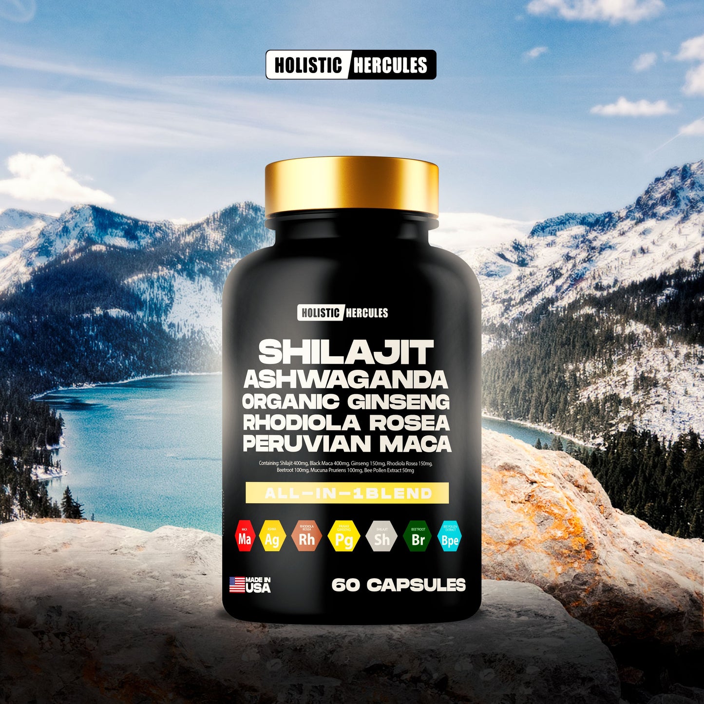 Rhino Horn - Vitality Boost - 8 in 1 potent Shilajit blend